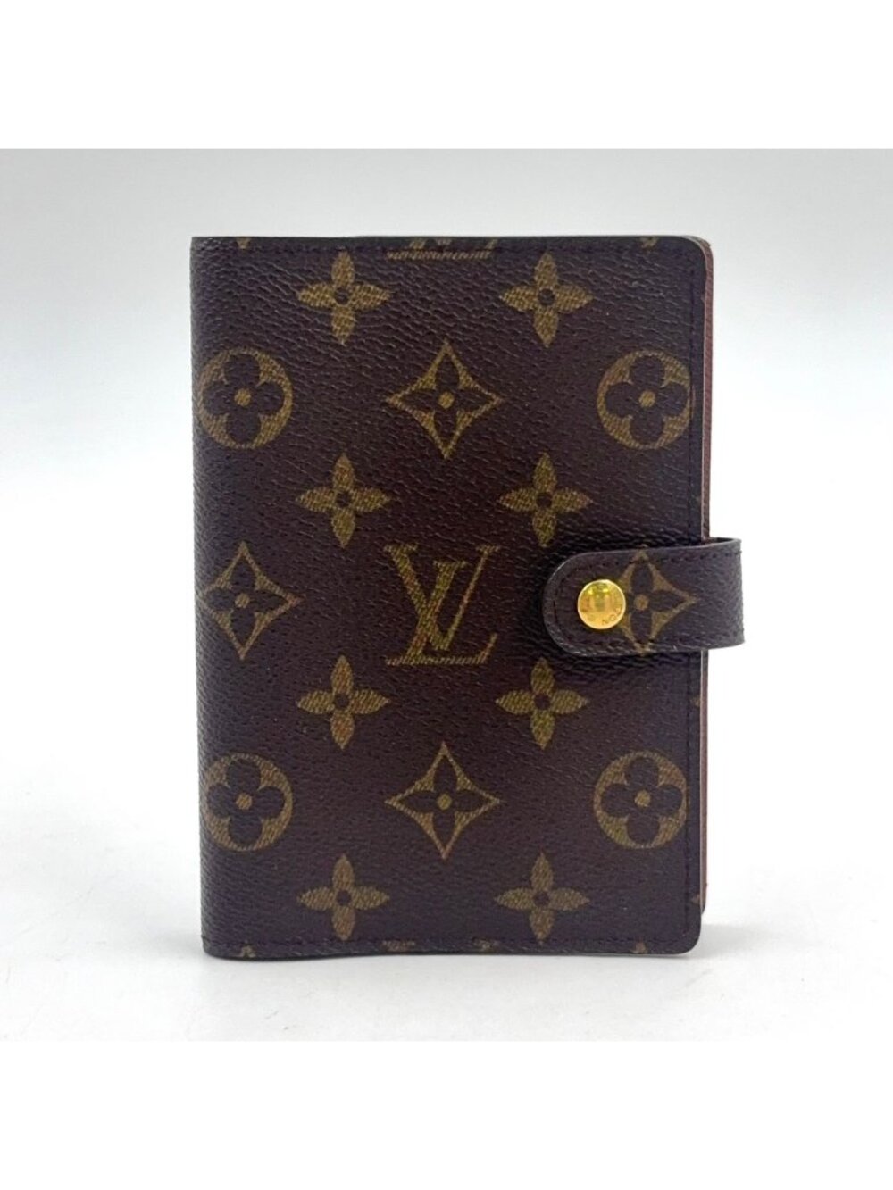 Louis Vuitton Agenda PM Brown Notebook Cover Gold